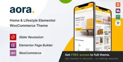 Aora v1.3.18 – Home & Lifestyle Elementor WooCommerce Theme